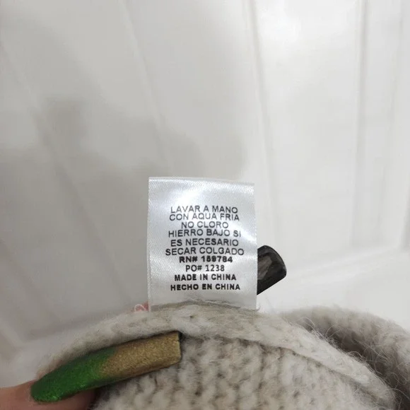 Was & Now Wide Leg Knit Pants Womens M Beige Heathered Acrylic Blend Pull On - Picture 10 of 10